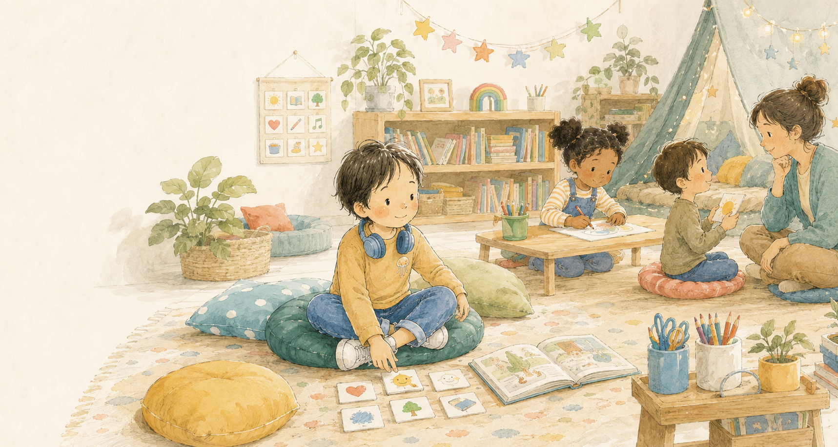 Children communicating in their own comfortable ways